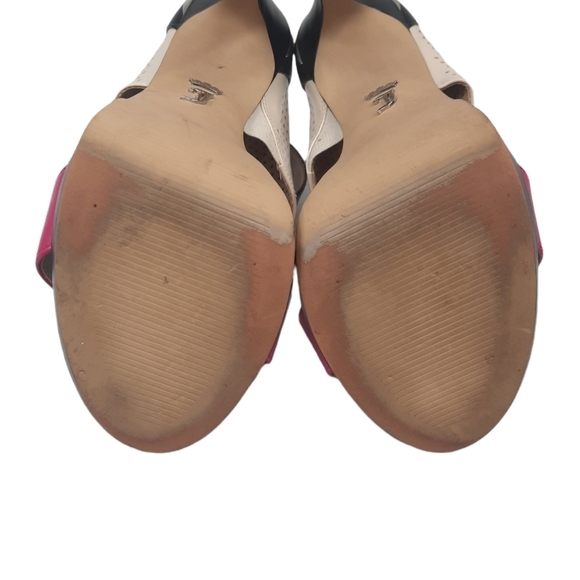 Juicy Couture Atarah Ice Perforated Strapped Stiletto Platform Pumps Size 8 Shoe - Picture 9 of 14